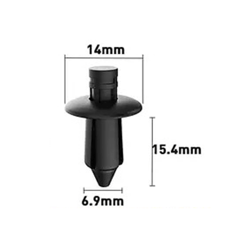6.9mm Hole Push-in Plastic Rivet Sheet Metal Plugs size 15.4mm clip long, Bumper Type Fasteners Clips Nylon Push 6.9x15.4mm