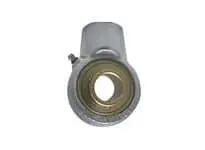 Front view of a 1-7/16 in (36.51 mm) Wide Zinc Set-Screw Nickel Hanger for Sliding Door Track, Part UCECH207-23NPMZ2