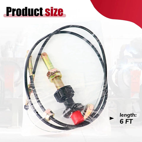Heavy duty 6 ft Vernier Locking Throttle Cable red replacement designed for precise cursor control and smooth throttle operation