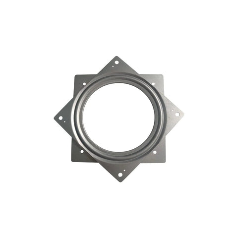 1 Pc 6 Inch Square Lazy Susan Turntable Bearing, Galvanized Steel Swivel Plate Hardware with Smooth 360 Rotation