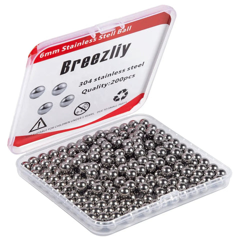 Case of Pro Grade 6mm G25 304 Stainless Steel Bearing Balls Pack Of 200 For Precision Machines And Bearings ISO 9001 Certified