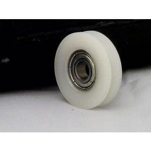 6mm Bore Bearing - 30mm Round Nylon Pulley U-Groove Track Roller Bearing 6x30x10mm