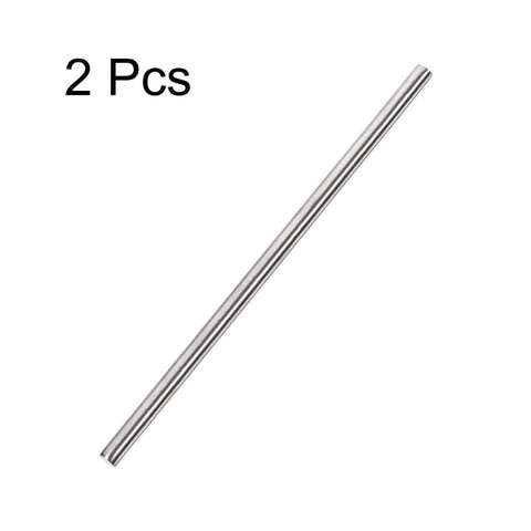 6mm x 250mm 304 Stainless Steel Solid Round Rod for DIY Craft - 2pcs showing two metal rods on white background