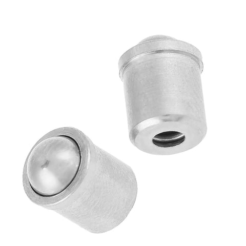 Close-up of 304 Stainless Steel Push Fit Ball Spring Plunger Set, 6x7mm Precision Ball Detent Plungers, 10pcs for Mechanical Devices