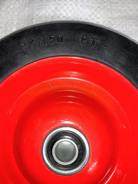 7 Inch By 1.5 Inch Steel Ball Bearing Wheel For Power Trim Edger Replacement OEM Part 332 close-up view