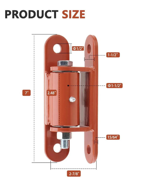 7 Inch Heavy Duty Gate Hinge Bolt On Or Weld On Gate Hinge 2 Pack Dual Installation Options Built From Heavy Gauge Steel