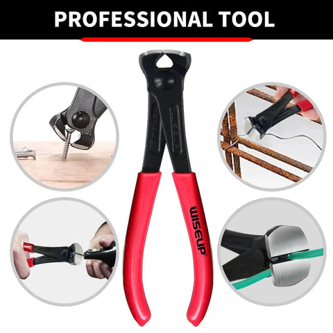 7 Inch Nail Puller End Cutting Pliers Chrome Vanadium Steel With Anti Rust Coating And Ergonomic Grip Ideal For Removing Nails And Staples
