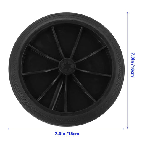 Trash Can Wheels Replacement Set 7 Inch Rubber Casters For Garbage Bins And Outdoor Waste Containers Easy Installation And Smooth Quiet Rolling