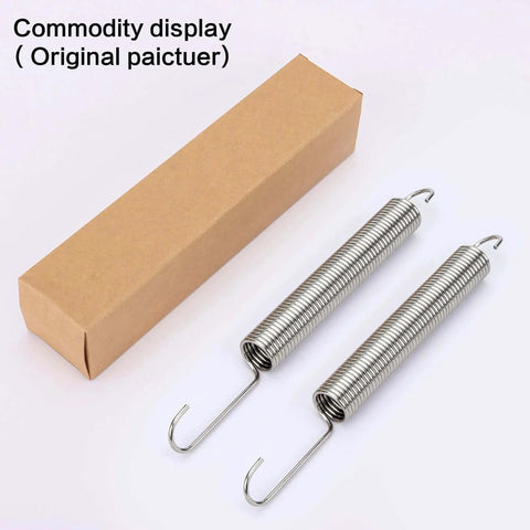 7 inch (2Pcs) Stainless Steel Replacement Recliner Sofa Chair Mechanism Tension Spring - Long Neck Hook Style with packaging