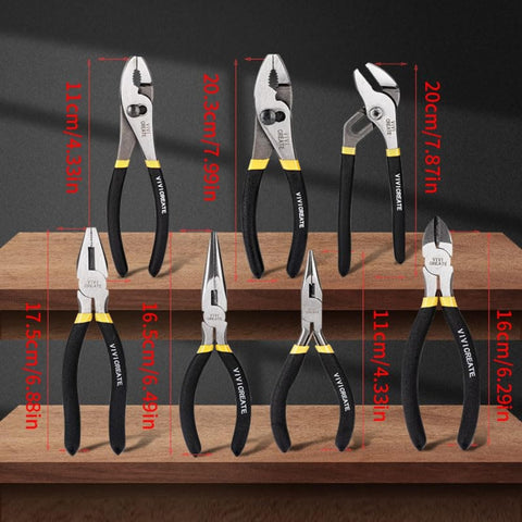 Heavy Duty 7 Piece Pliers Set For Home Repair And DIY Projects With Long Nose Pliers Slip Joint Pliers Linesman Pliers And Diagonal Pliers A Versatile Auto Electrical And General Tools Kit