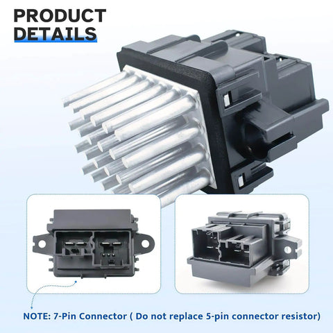 AC Heater Blower Motor Resistor That Fits Chevy Silverado Tahoe Suburban Traverse Equinox Malibu Avalanche Camaro Caprice GMC Sierra Yukon XL Acadia Terrain Cadillac Escalade CTS Buick Enclave Hummer H2 973420 4P1594 showing multiple connectors