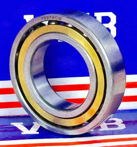 7007ACM Angular Contact bearing Bronze Cage 35x62x14 - VXB Ball Bearings