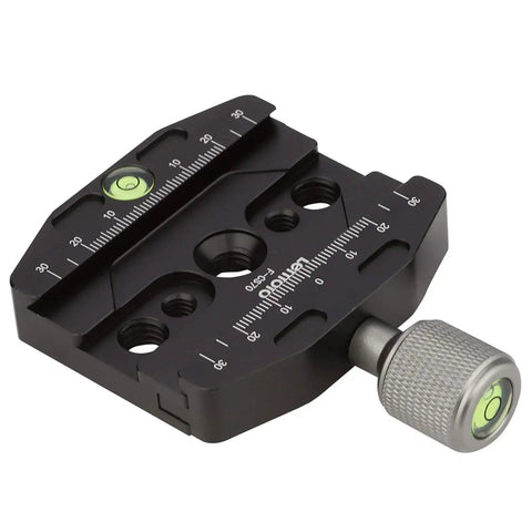 70mm Quick Release Clamp For Arca Swiss Style Plates CNC Anodized Aluminum with Knob Lock and Bubble Level