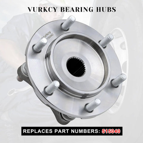 Front Wheel Bearing Hub Assembly For 4x4 Rigs Fits Lexus GX460 GX470 And Toyota 4Runner Tacoma FJ Cruiser Front Left And Right Pair ABS 6 Lug Bolts Replaces 950001 515040 close-up view