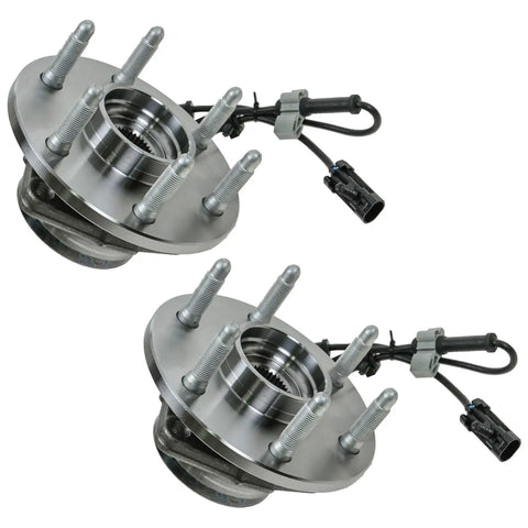 Front Left And Right Wheel Bearing And Hub Assembly Two Piece Kit For 99 06 Silverado Sierra 1500 4x4 And 01 06 Tahoe Yukon Suburban 4WD 02 Escalade AWD Ready To Install