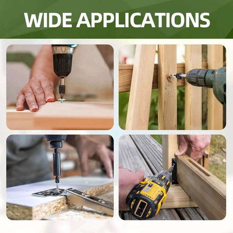 Wide applications of Self Tapping Wood Screws Set With 190 Pieces Number Eight Truss Head White Phillips Drive Kit used in woodworking.
