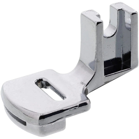 Shirring gathering presser foot for low-shank sewing machines; metal chrome finish