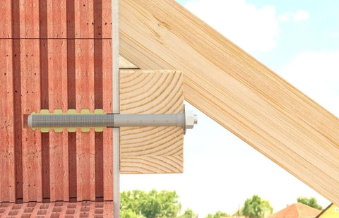 Nylon Mesh Dowels 16 x 85 For Fixing With Chemical Anchor M8 And M10 Bars, Perforated Brick Support Anchors, installed in brickwork