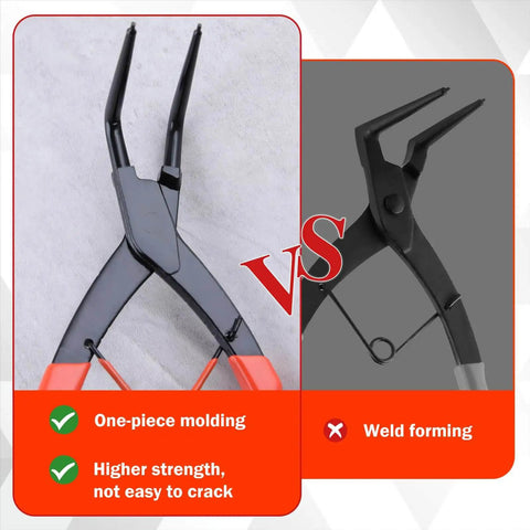 Internal Master Cylinder Snap Ring Pliers 90 Degree Long Nose Pliers Heavy Duty Retaining Ring Pliers With PVC Handle comparison