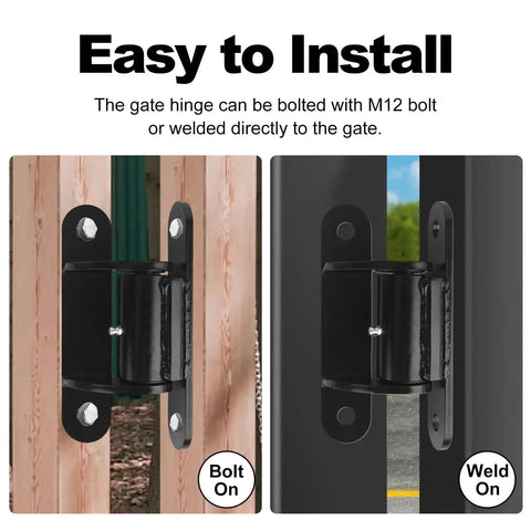 Heavy Duty 7 Inch Gate Hinges 2062P 1100Lb Capacity for Driveways Fences and Barn Doors Bolt On or Weld On Ball Bearing Design