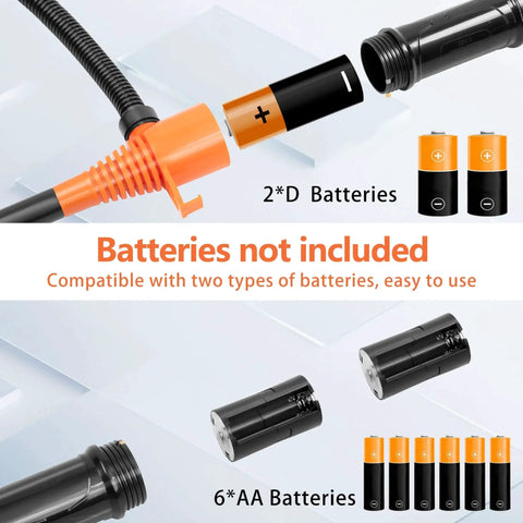 Portable Battery Powered Fuel Transfer Pump battery specifications for D and AA types