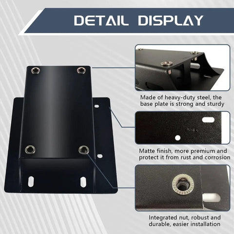 Torque Converter Motor Riser Plate For Coleman Mini Bikes with 196cc and 212cc engines, detail view showing heavy-duty steel plate.