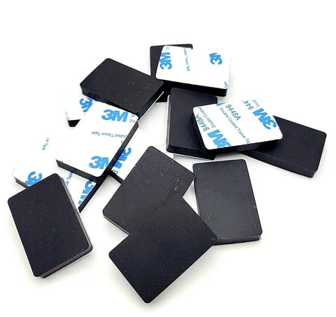Rectangle Silicone Rubber Bumper Feet One And One Half Inch By One Inch Three Sixteenth Inch Thick Durable Waterproof Adhesive Backing