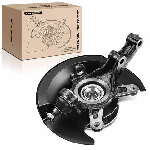 Front Right Steering Knuckle And Wheel Bearing Hub Assembly For Honda Civic 2001 2002 1.7L Passenger Side Direct Replacement Premium Quality Beefy Heavy-Duty Hub And Knuckle For Smooth Steering And Long-Lasting Reliability