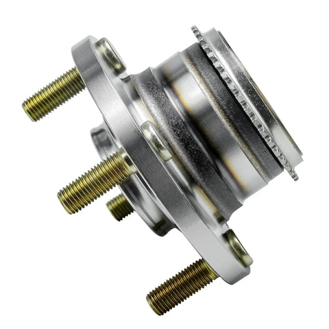 Side view of Two Pack Rear Wheel Bearing And Hub Assembly With ABS Ring For Mitsubishi Lancer ES 2002 To 2007 2.0L L4 4 Lug Replacement Set.