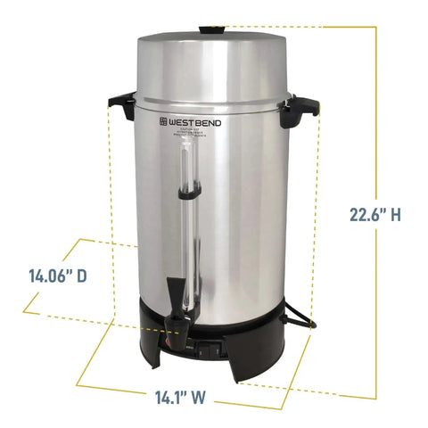 100 Cup Commercial Coffee Urn With Automatic Temperature Control Fast Brewing Easy Clean Up NSF Approved Large Capacity