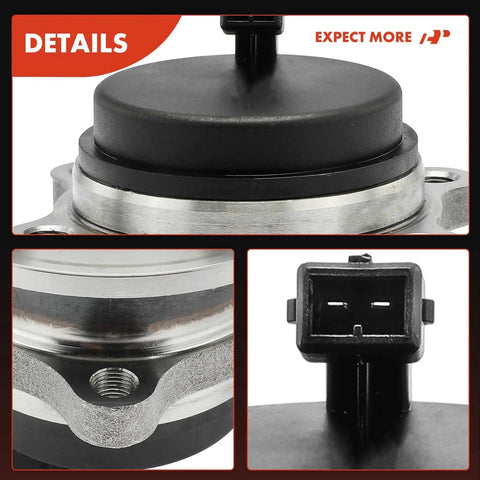 Close-up of Two Pack Beefed Up Rear Wheel Bearing And Hub Assembly With ABS for Kia Sorento 2011-2015 and Hyundai Santa Fe 2007-2020.