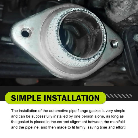 Exhaust gasket set, graphite, 2.36 inch ID (60 mm), 2 pcs for exhaust manifold and muffler