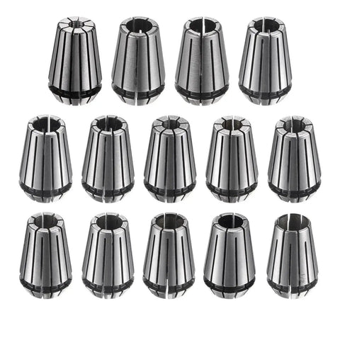 ER20 Spring Collet Set Fourteen Sizes with 0.008mm Clamping Precision 65Mn Steel CNC Engraving and Milling Lathe Tooling Kit Pro Grade