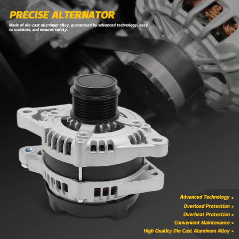 Front view of Beefy Power 3.5L Alternator Replacement For Lexus RX350 ES350 Highlander Avalon Venza Fits 2007-2018