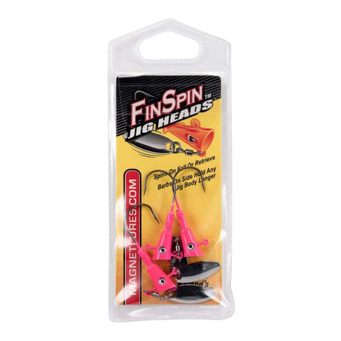 Fin Spin Jighead Pink One Eighth Ounce With Spinning Blade Action That Darts On The Retrieve Or The Fall A Crappie Lure Enhancer