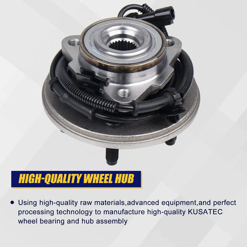 Front Wheel Hub And Bearing Assembly 515078 For Ford Explorer 2006 2010, Explorer Sport Trac 2007 2010, Mercury Mountaineer 2006 2010 With 5 Lug ABS Premium OE Replacement For A Smooth Ride And Easy Install Bolt On Drop In wheel hub displayed