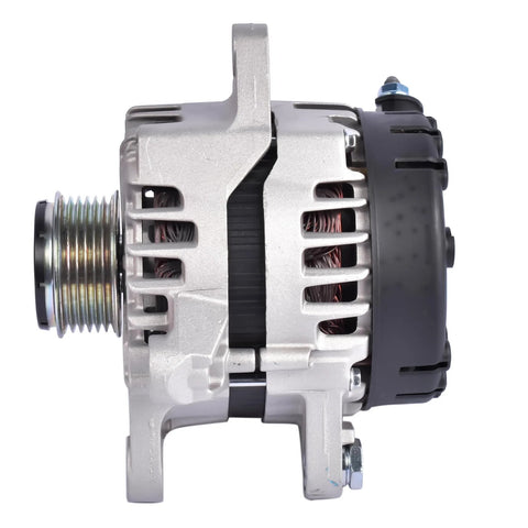 Alternator Replacement For Hyundai Elantra 2017-2020, Hyundai Kona 2018-2021, Kia Seltos 2020-2021, side view of 150 Amp 6-Groove Pulley