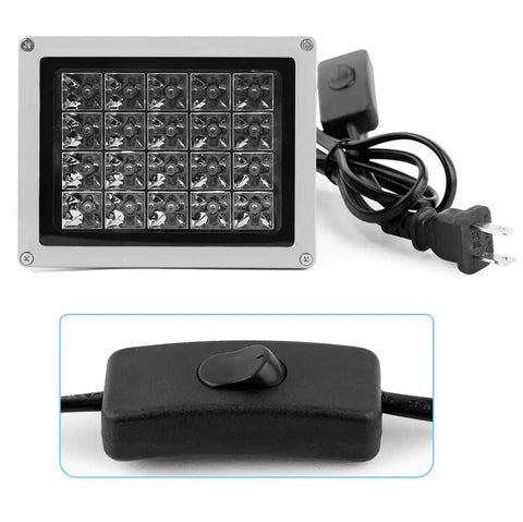 High Power 405nm UV Resin Curing Light for SLA DLP 3D Printers with power switch and plug