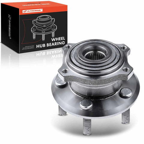 Rear Wheel Bearing And Hub Assembly For 5 Lug Vehicles Compatible With Chrysler 300 2005 2009 Dodge Charger 2006 2009 Magnum 2005 2008 With 27 Spline Shaft Beefed Up Load Capacity Ball Or Roller Bearing, product box and hub