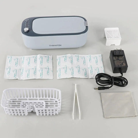 Pro Grade Ultrasonic Jewelry Cleaner With UV Light For A Deep Clean And Variable Frequency 47KHz To 50KHz with accessories