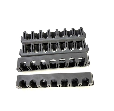Pro Grade 7-Slot Bit Holder Set 4 Pack Black Plastic Storage Organizers for Drill Bits and Fasteners Heavy Duty Replacement Part Built Tough to Protect and Keep DEWALT Bits Neat and Ready