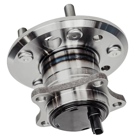 Rear Right Wheel Bearing Hub Assembly For Toyota Camry 2002 Through 2011 Avalon 2005 Through 2012 Highlander 2001 Through 2003 Solara 2004 Through 2008 ES300 ES330 ES350 2001 Through 2012 With ABS Durable OEM Style Replacement For A Quiet Smooth Ride showing front view with 4-bolt flange.
