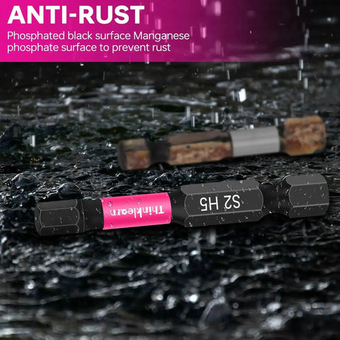 20 Piece Hex Head Allen Wrench Drill Bit Set With Quarter Inch Hex Shank, S2 Steel Bits showing anti-rust coating