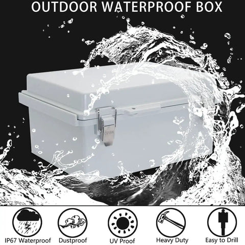 Outdoor Waterproof Electrical Box IP67 Junction Box With Mounting Plate ABS Plastic Project Box in splash effect