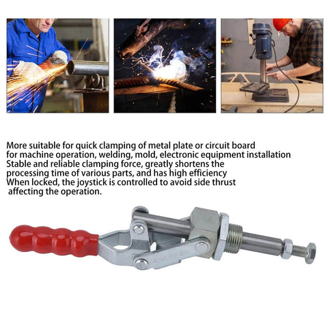 Rugged Heavy Duty Push Pull Toggle Clamp With 701 Lbs Holding Capacity, 180 Degree Quick Release For Woodworking Jigs