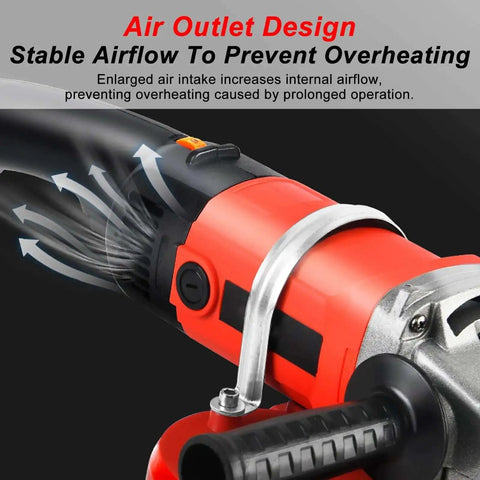 Heavy Duty 3-Head Concrete Grinder 2800W Pro Grade Electric Floor And Wall Polisher With Diamond Grinding Wheel air outlet