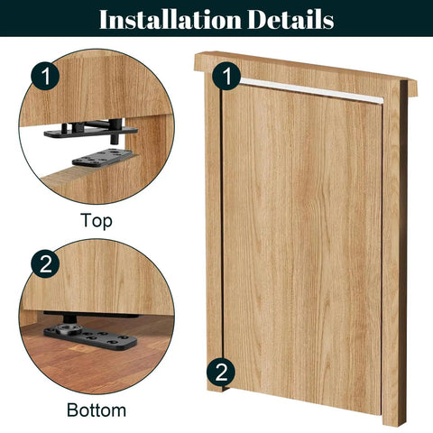 Installation of 360 Degree Hidden Door Hinge With 570 Pound Load Bearing Pivot for Secret Doors and Bookcase Doors Built To Last