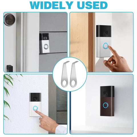 Two Pack Must Have Doorbell Key Replacement Tools For Ring Video Doorbell 2024 Release Easy Battery Swap And Secure Opening Kit with images of doorbells and tools