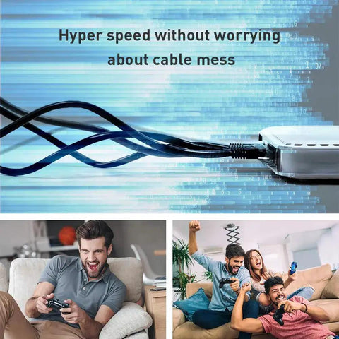 Cat8 Ethernet Cable 1.5ft Shielded Patch Cord For Router Modem PC Gaming Console promoting fast gaming and smooth streaming.