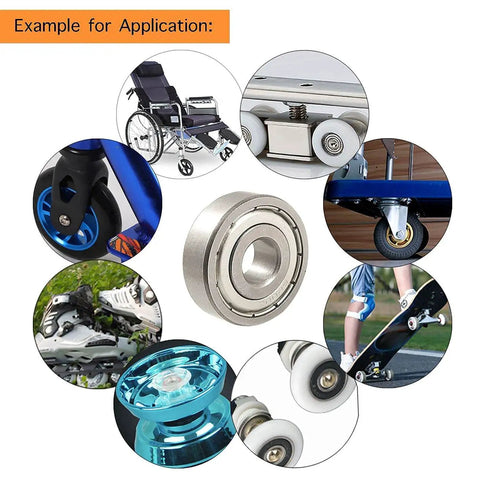 6 Pieces 6200 ZZ Deep Groove Ball Bearings With Double Metal Seal Pre Lubricated For Stable Performance And Cost Effective Chrome Steel Bearing Material 10mm x 30mm x 9mm fits various fixtures